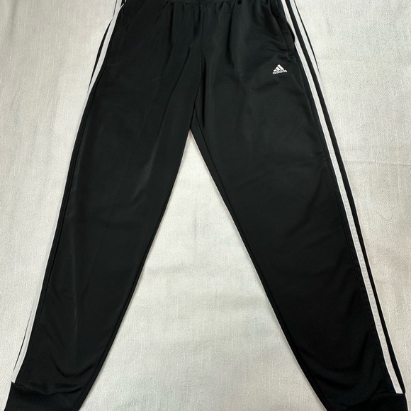 Adidas Black Sweatpants with Signature Stripes - Picture 1 of 5